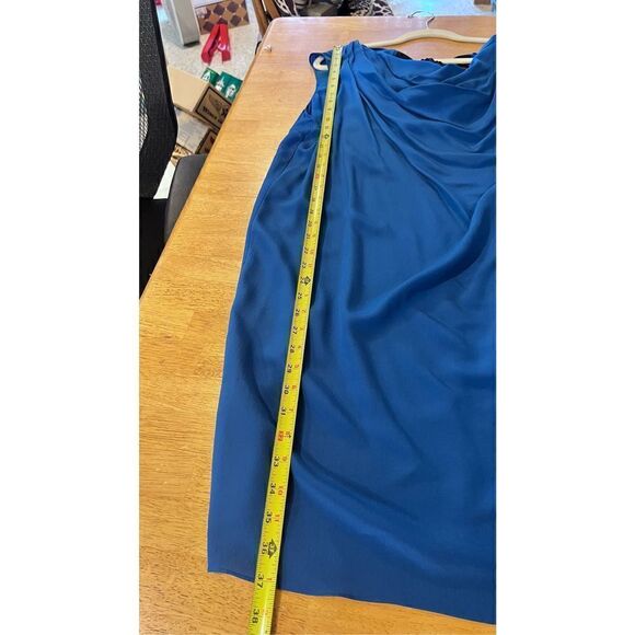 GEREN FORD BLUE SLEEVELESS SCOOP NECK BLOUSE BACK TIE SIZE L SILK - Picture 8 of 10